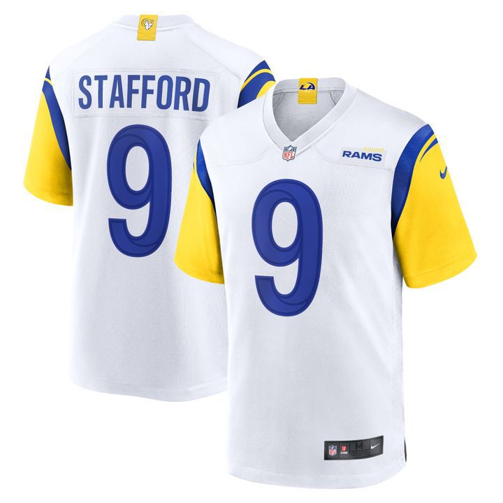 Men Los Angeles Rams 9 Matthew Stafford Nike White Player Game NFL Jersey